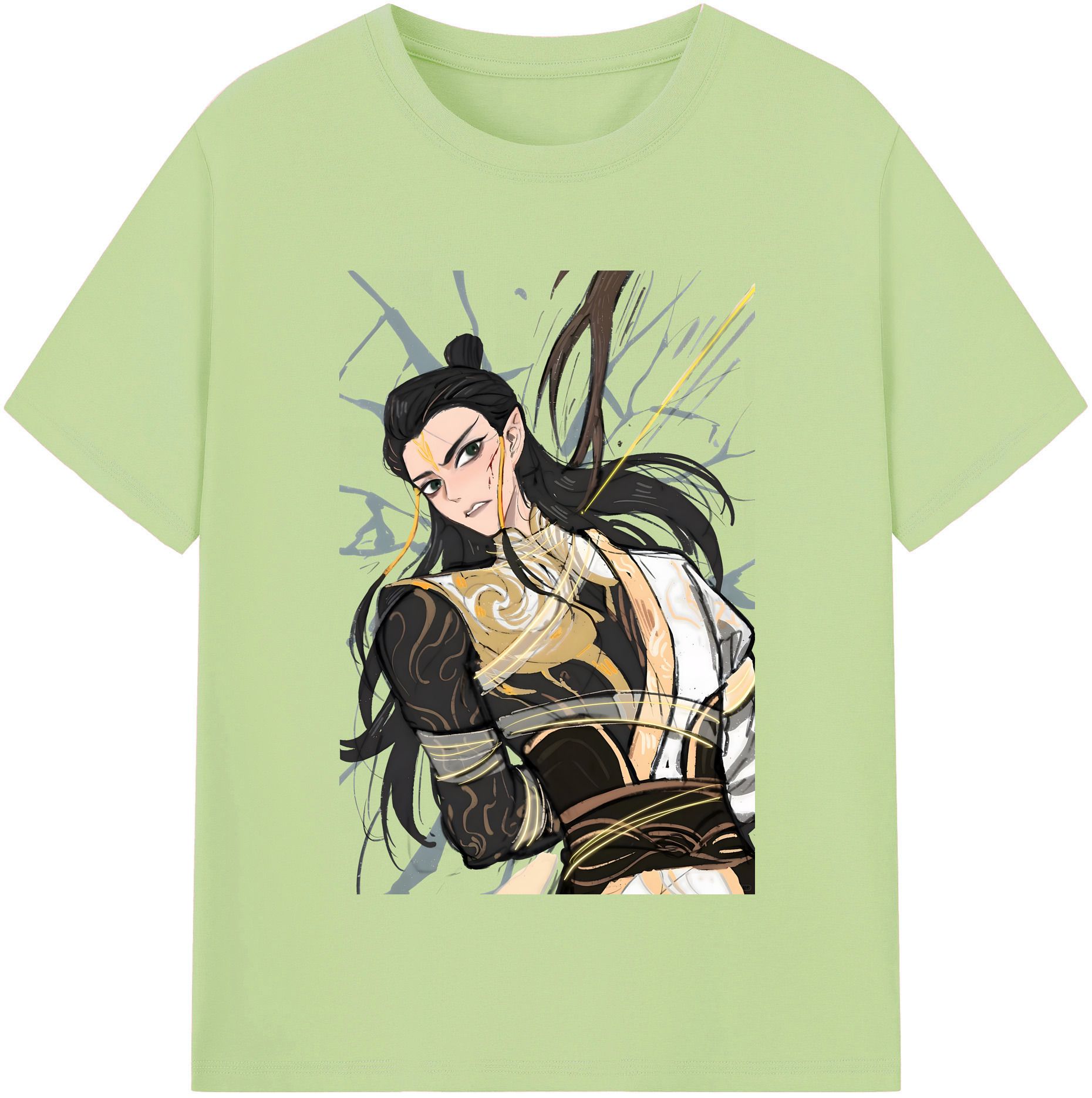 （画像用） Ne Zha 2 ナタ 魔童の大暴れ 綿100％半袖Tシャツ（フロントプリント）